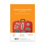 Glossy Sticker Printer Paper - 4" x 6" - 20 sheets - 135g